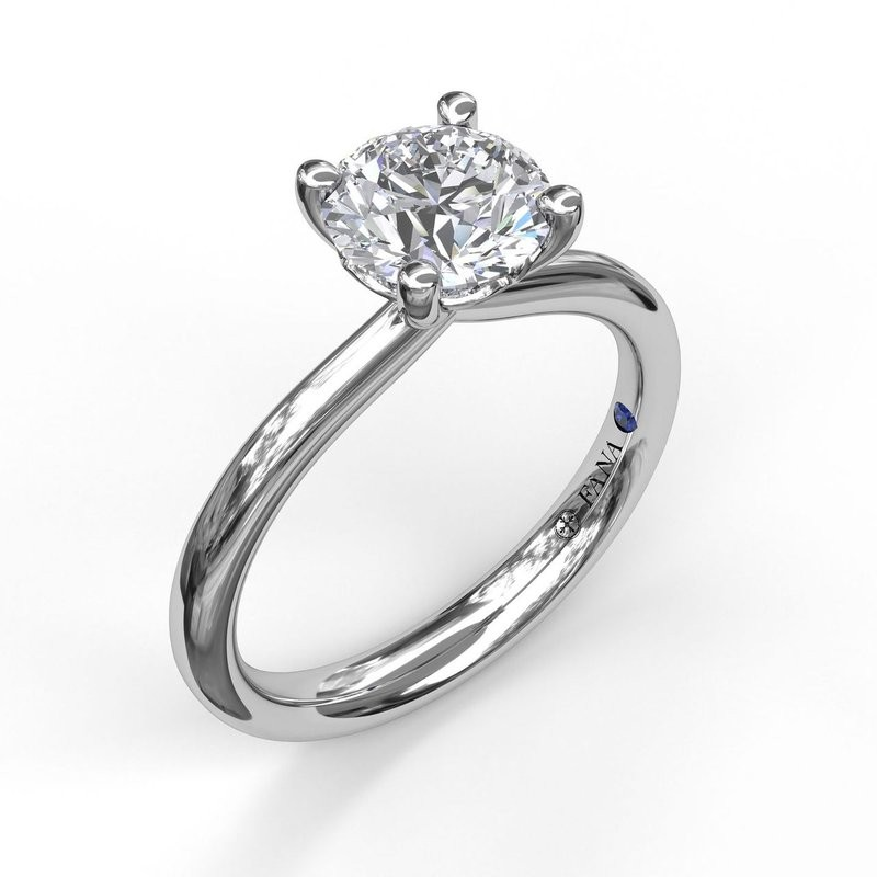 14K White Gold Solitaire Engagement Ring