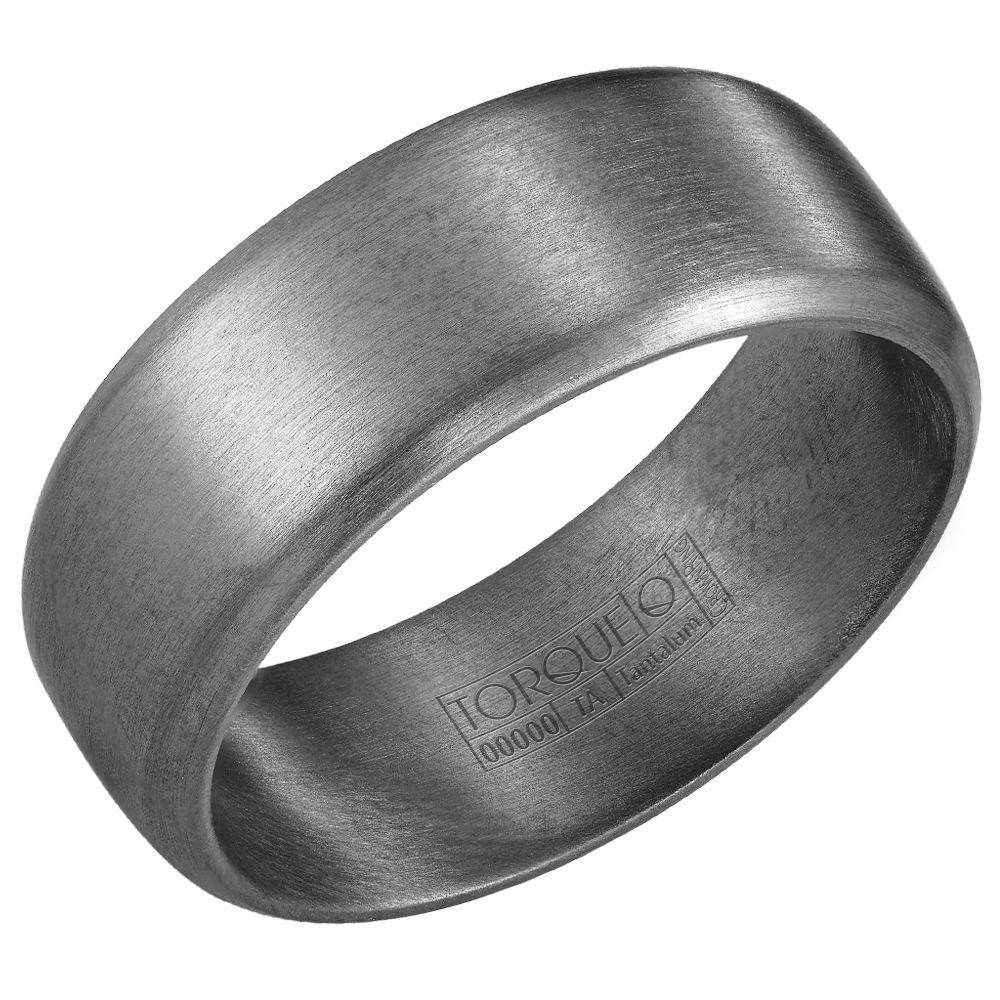 Men's Tantalum Gray Sandpaper 8mm Band