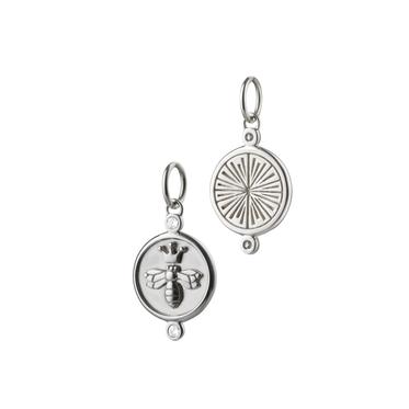 Sterling Silver White Sapphire Charm