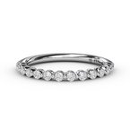 Women's 14K White Gold Diamond Prong Set Band