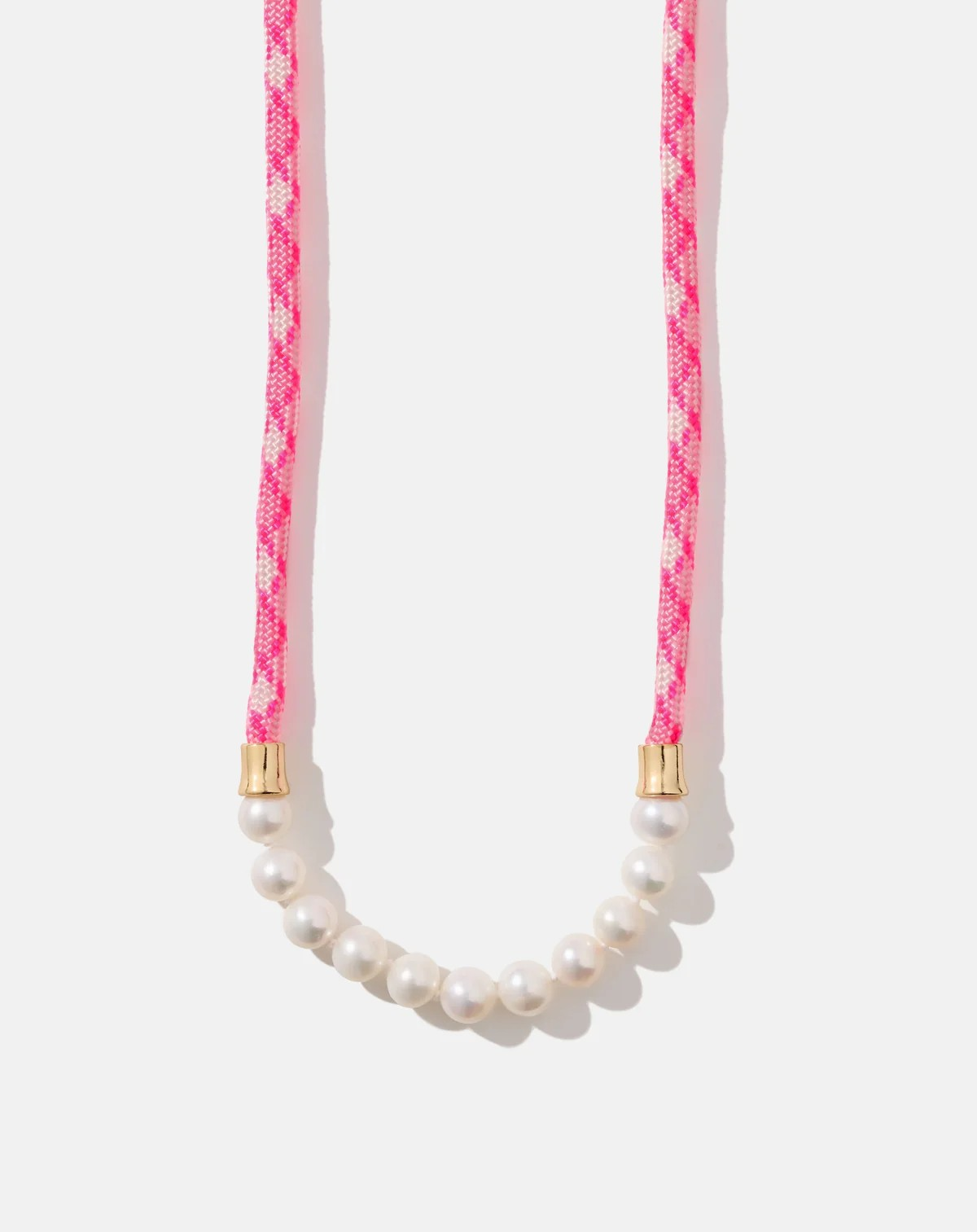 14K Plated Yellow Gold Pink Sands Paracord Necklace
