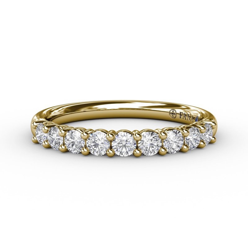 Ladies 14K Yellow Gold Diamond Prong Set Band