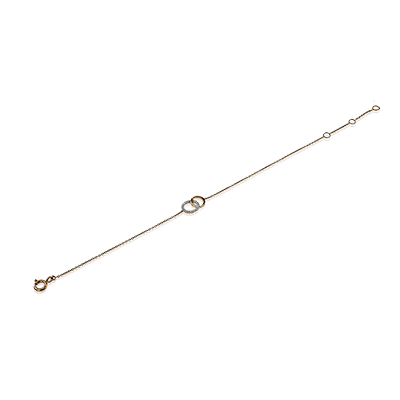 Women's 14K Two Tone Diamond Cable Link Bracelet