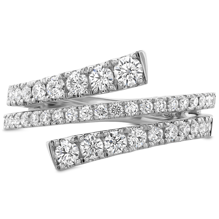 18K White Gold Diamond Contemporary Ring