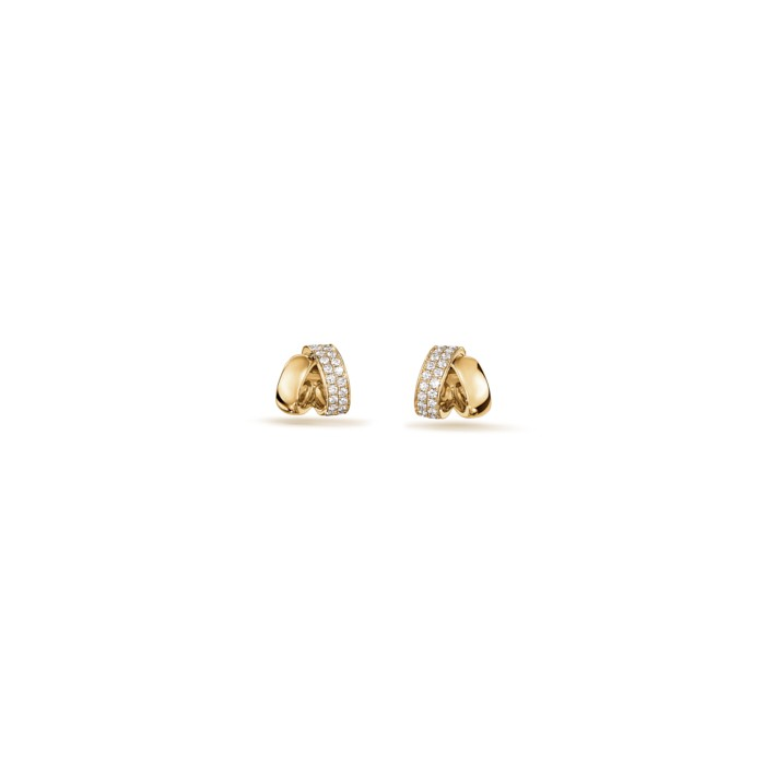 18K Yellow Gold Diamond Stud Earrings