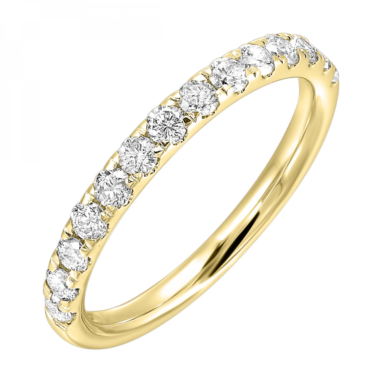 Women's 14K Yellow Gold Diamond Prong Set Band