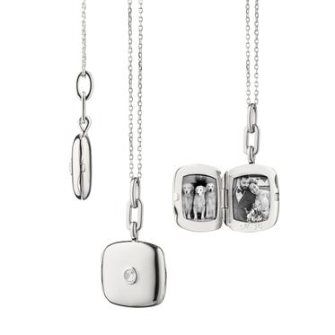 Sterling Silver White Sapphire Locket