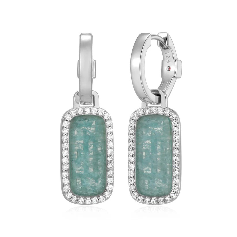 Sterling Silver Amazonite Drop Earrings