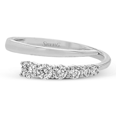 14K White Gold Diamond Bypass Ring