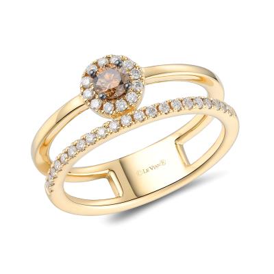 14K Yellow Gold Diamond Stackable Ring