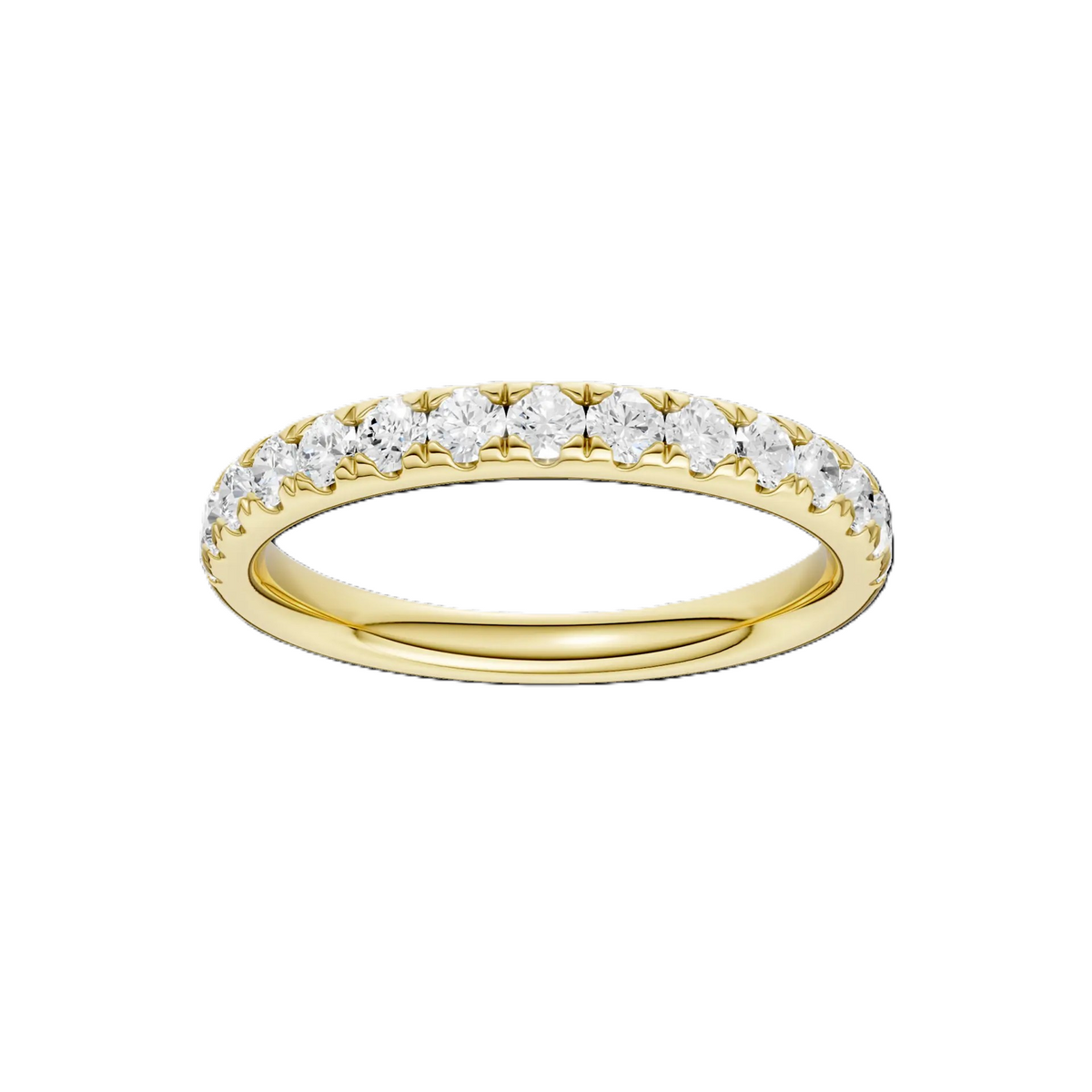 14K Yellow Gold Women's Lab Grown Diamond Wedding Band