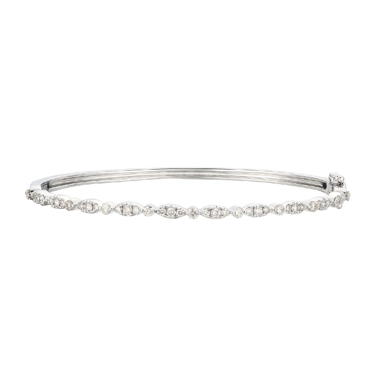 Platinum Diamond Bangle Bracelet