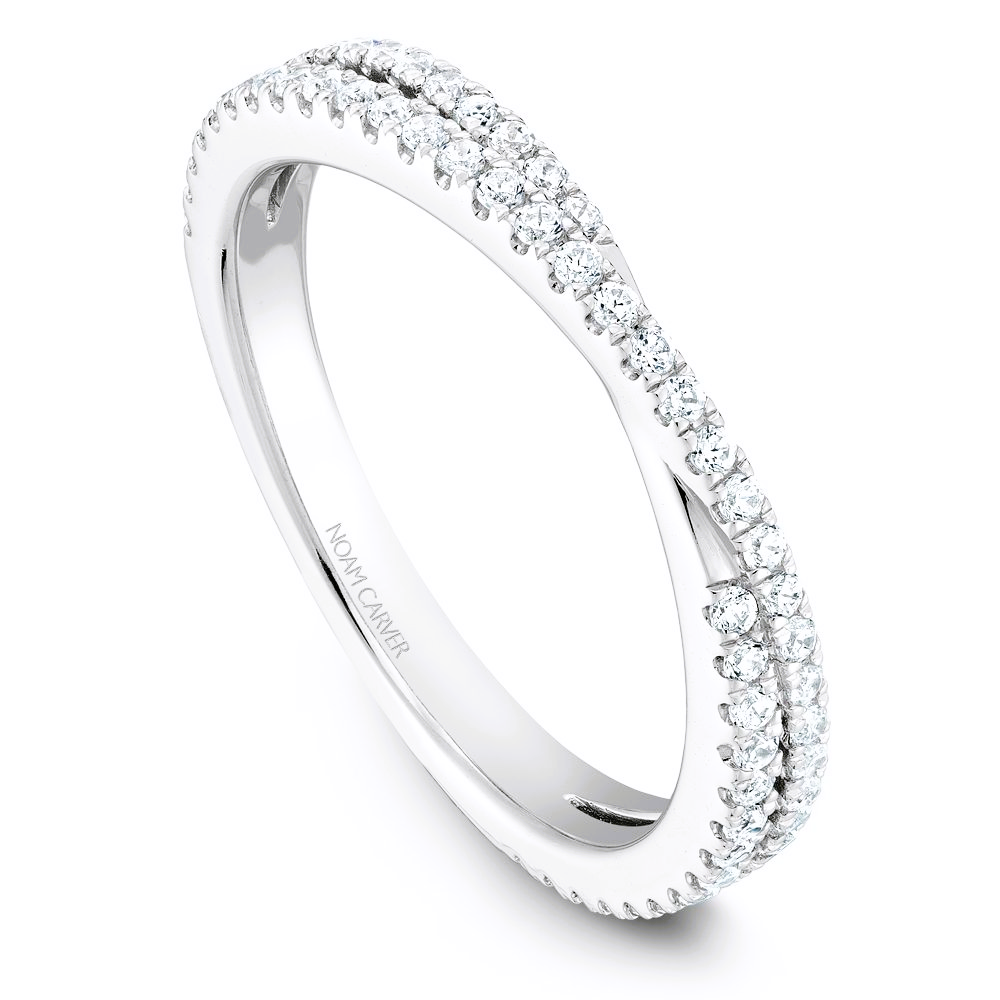 Women's 14K White Gold Diamond Prong Set Band