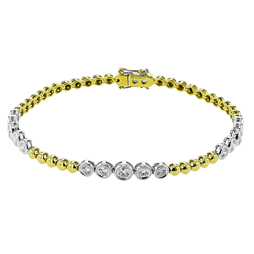 Women's 18K Two Tone Diamond Tennis Bracelet
