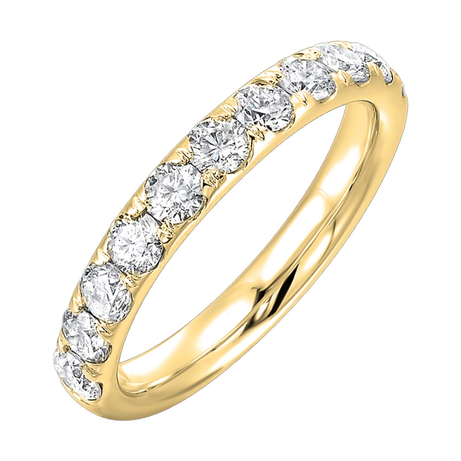 Women's 14K Yellow Gold Diamond Prong Set Band