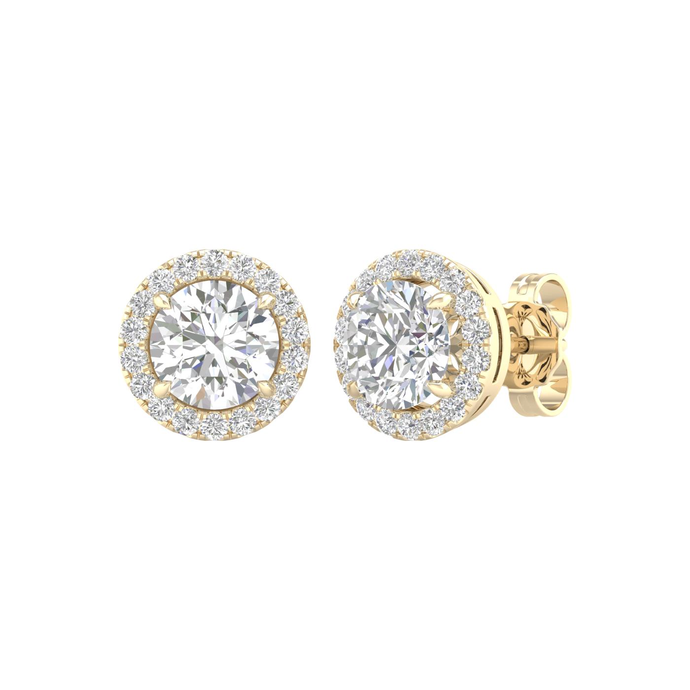 14K Yellow Gold Lab Grown Diamond Stud Earrings