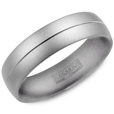 Men's Titanium Gray Sandblast 6mm Band
