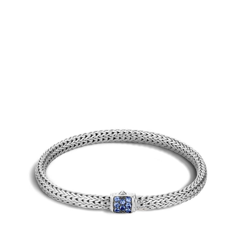 Sterling Silver Sapphire Chain Bracelet