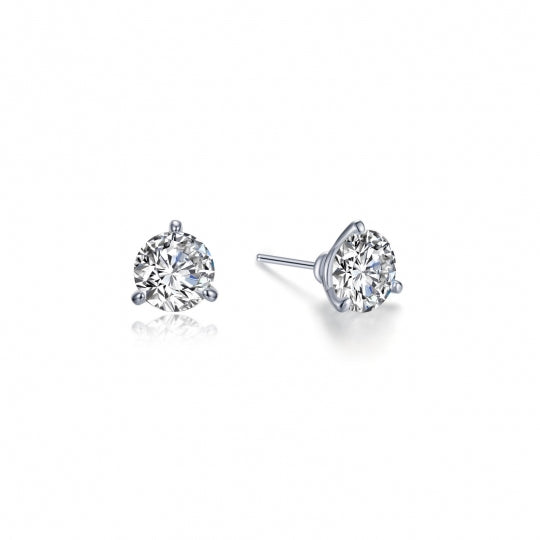 Sterling Silver CZ Stud Earrings