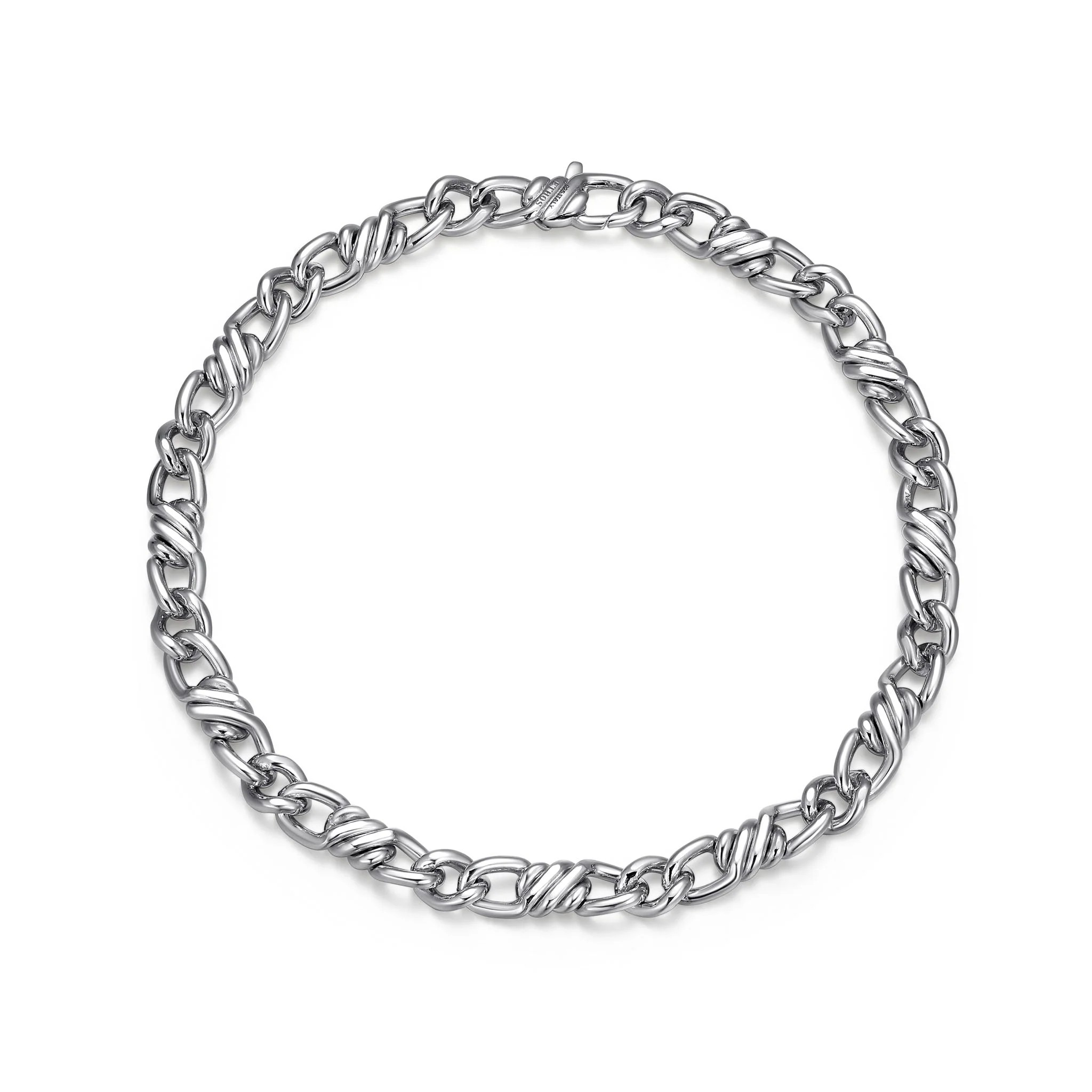 Men's Sterling Silver Curb Bracelet