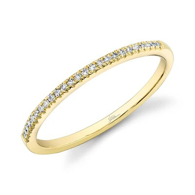 Women's 14K Yellow Gold Diamond Stackable Band