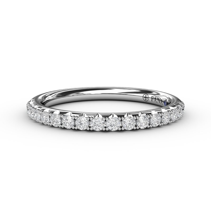 Women's 14K White Gold Diamond Prong Set Band