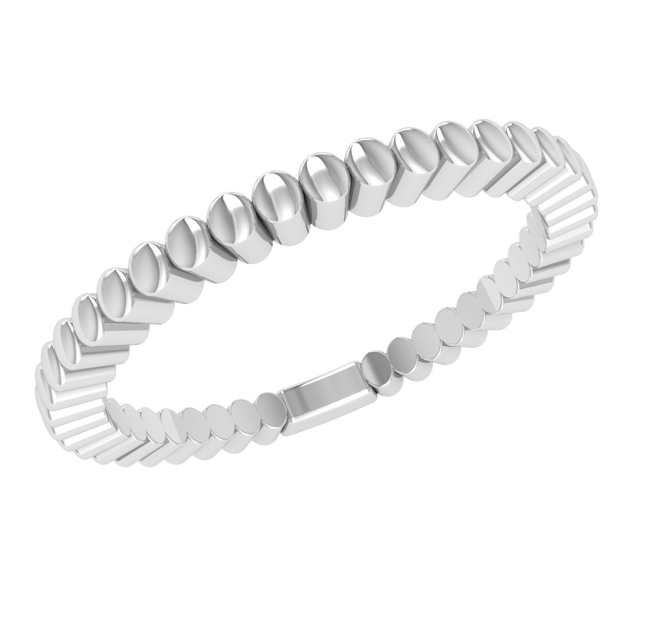 14K White Gold Stackable Ring