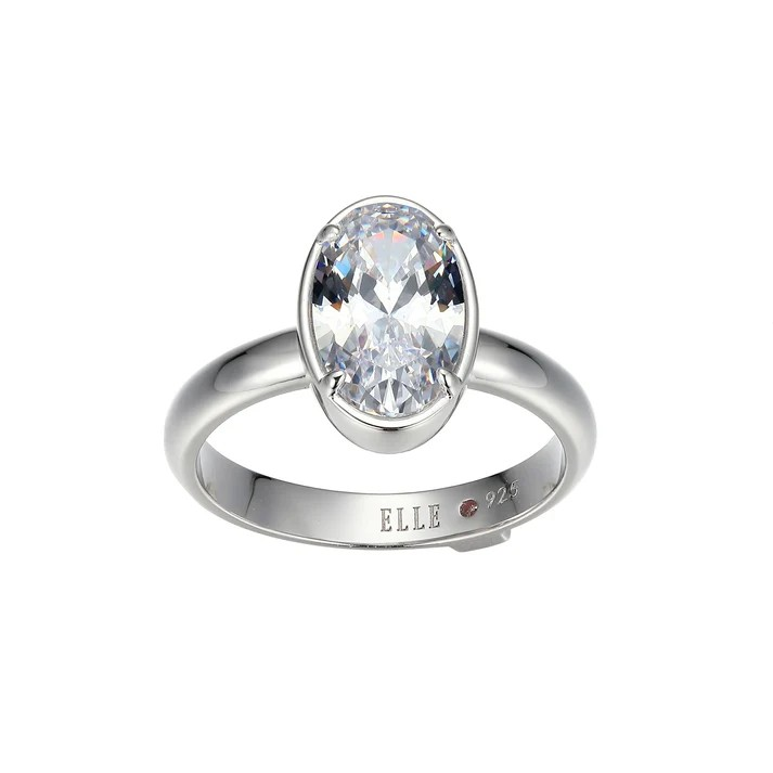 Women's Sterling Silver CZ Contemporary Ring