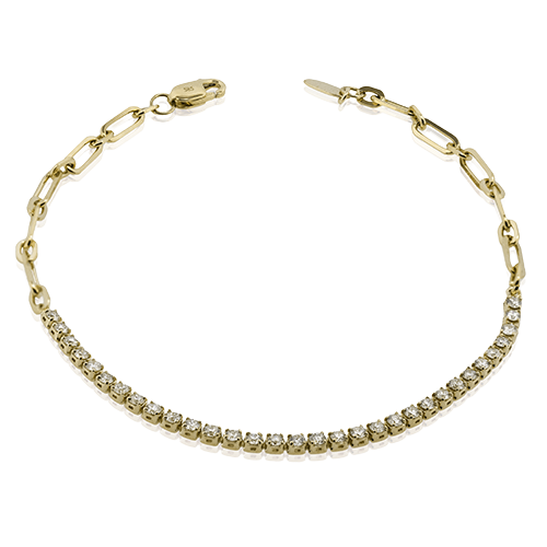 14K Yellow Gold Diamond Tennis Bracelet