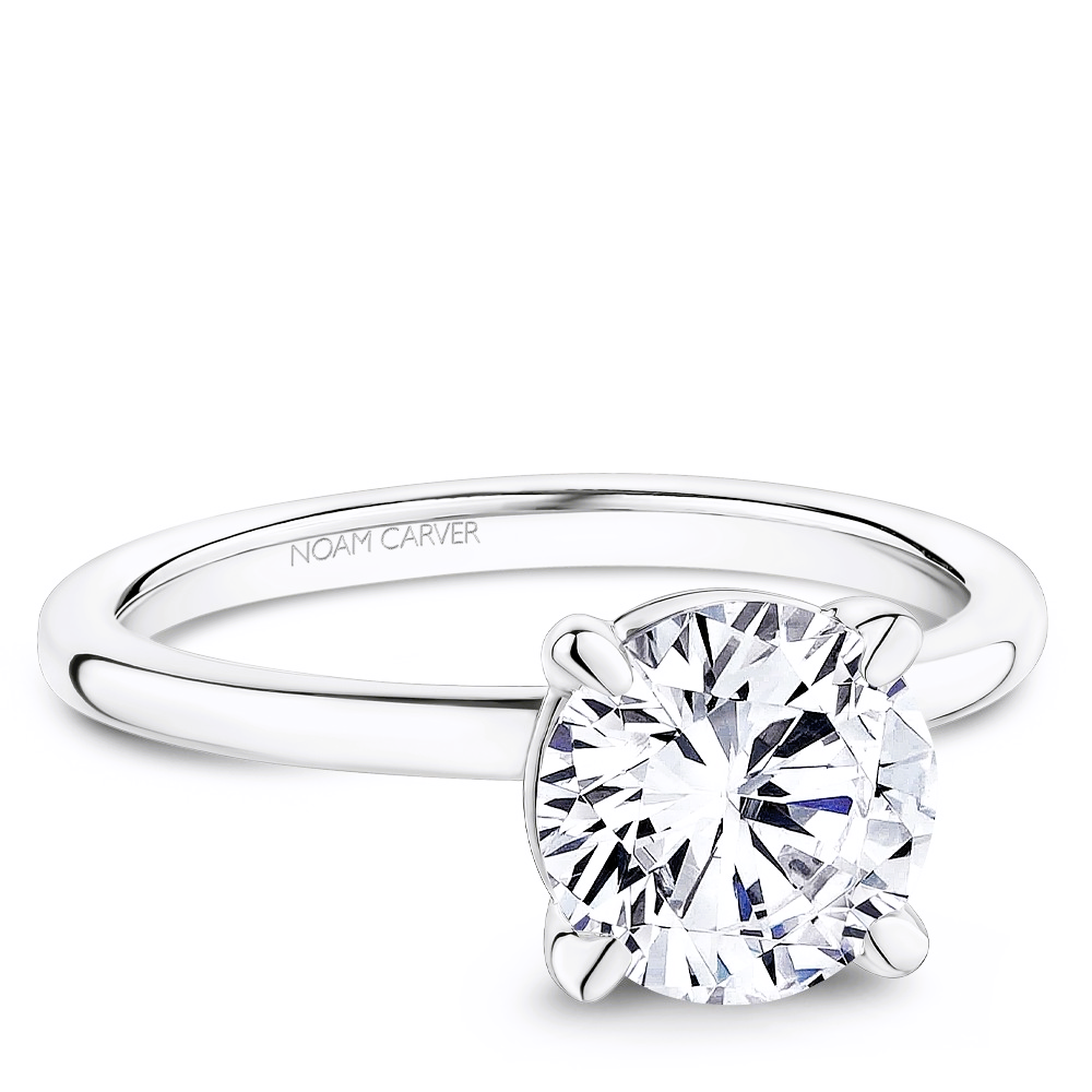 14K White Gold Solitaire Engagement Ring