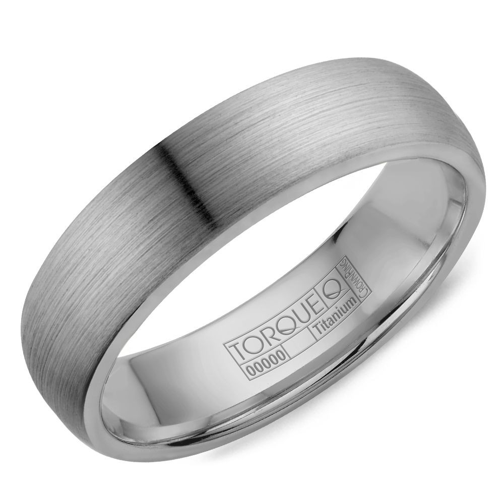 Men's Titanium Gray Sandpaper 6mm Band