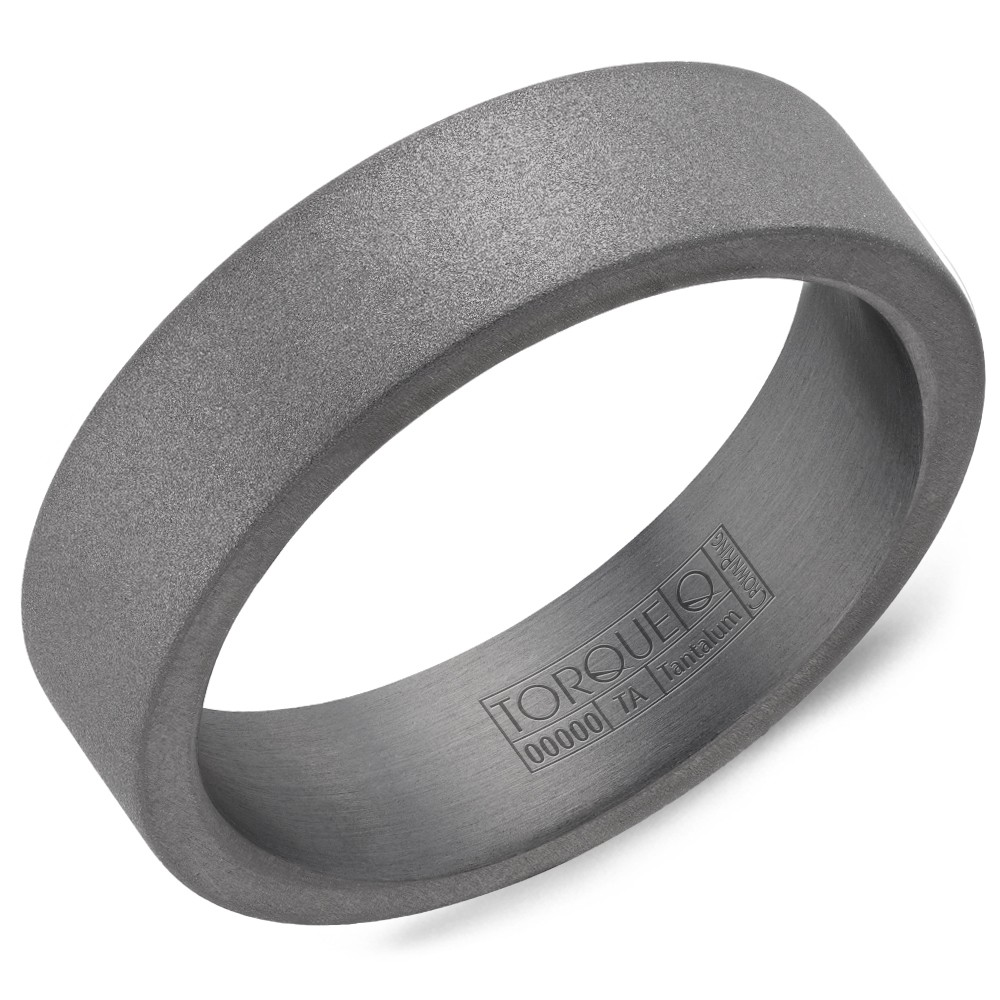 Men's 14K Gray Sandblast 6mm Band