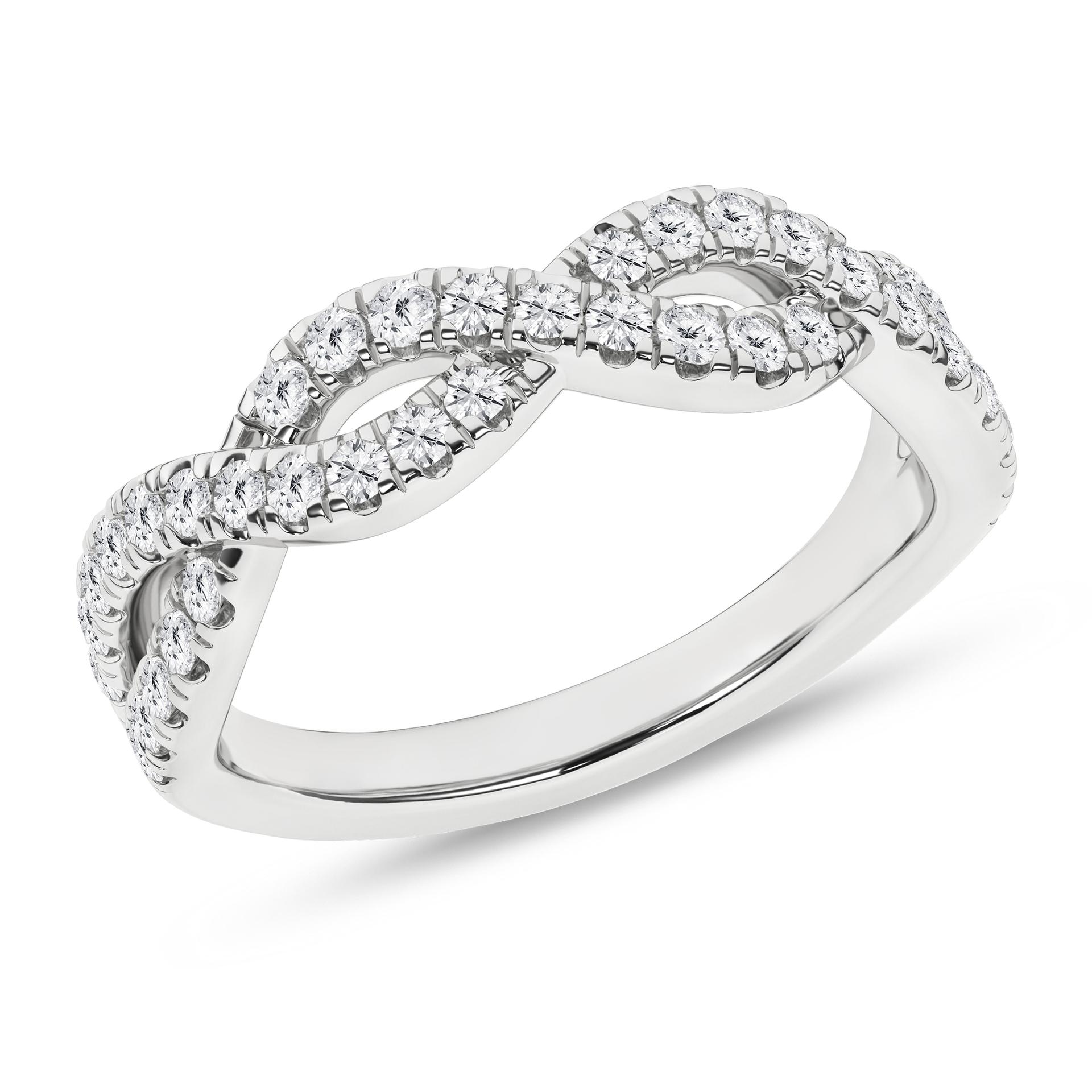 14K White Gold Lab Grown Diamond Stackable Ring