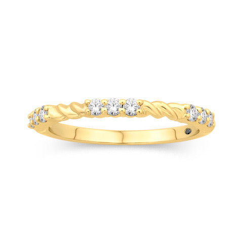 Women's 14K Yellow Gold Diamond Prong Set Band