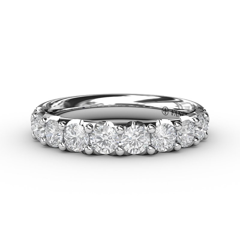 Women's 14K White Gold Diamond Prong Set Band