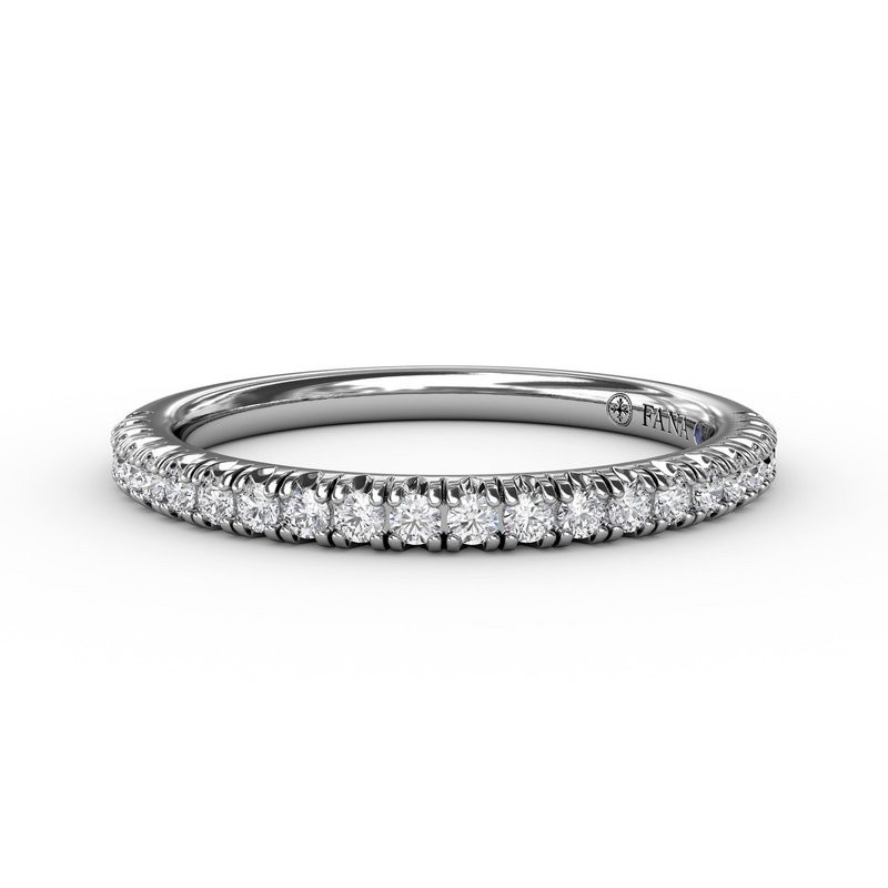 Women's 14K White Gold Diamond Prong Set Band