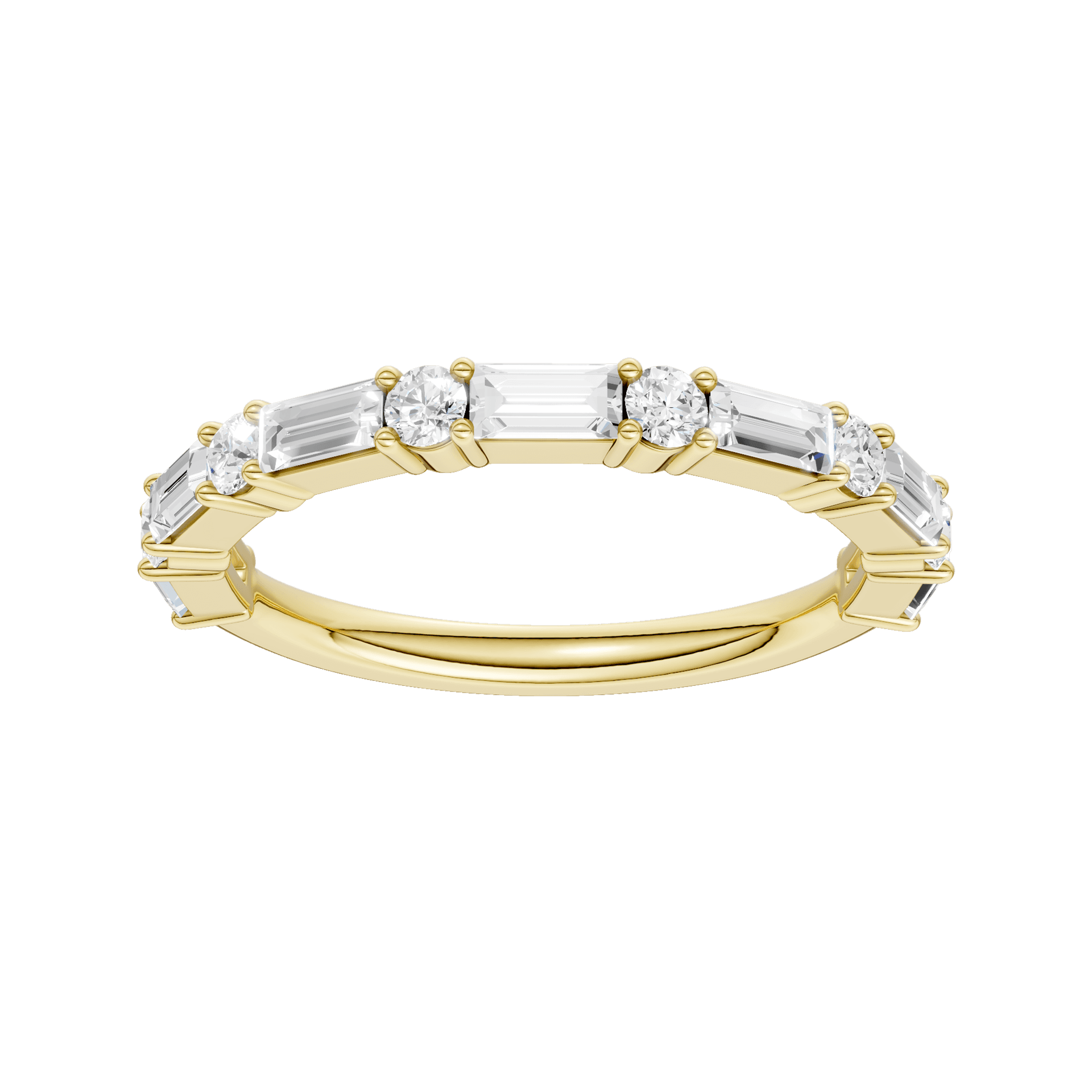 14K Yellow Gold Lab Grown Diamond Stackable Ring