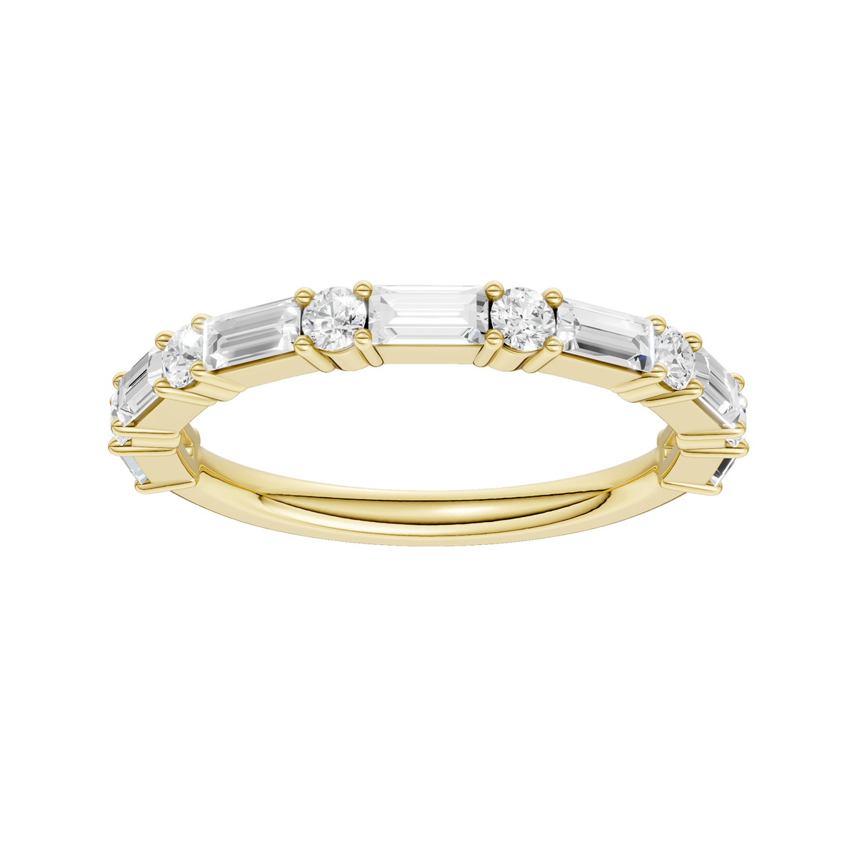 14K Yellow Gold Lab Grown Diamond Stackable Ring