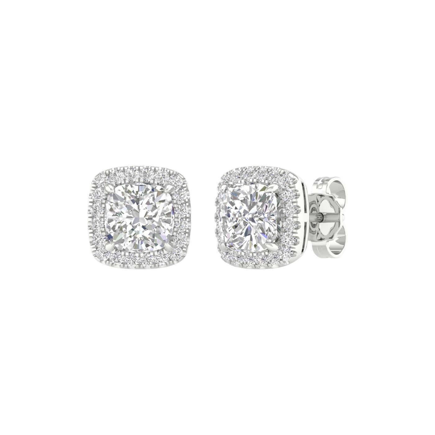 14K White Gold Lab Grown Diamond Stud Earrings