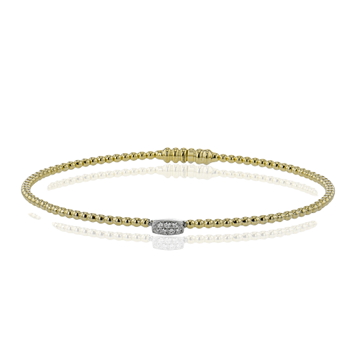 Women's 18K Two Tone Diamond Bangle Bracelet