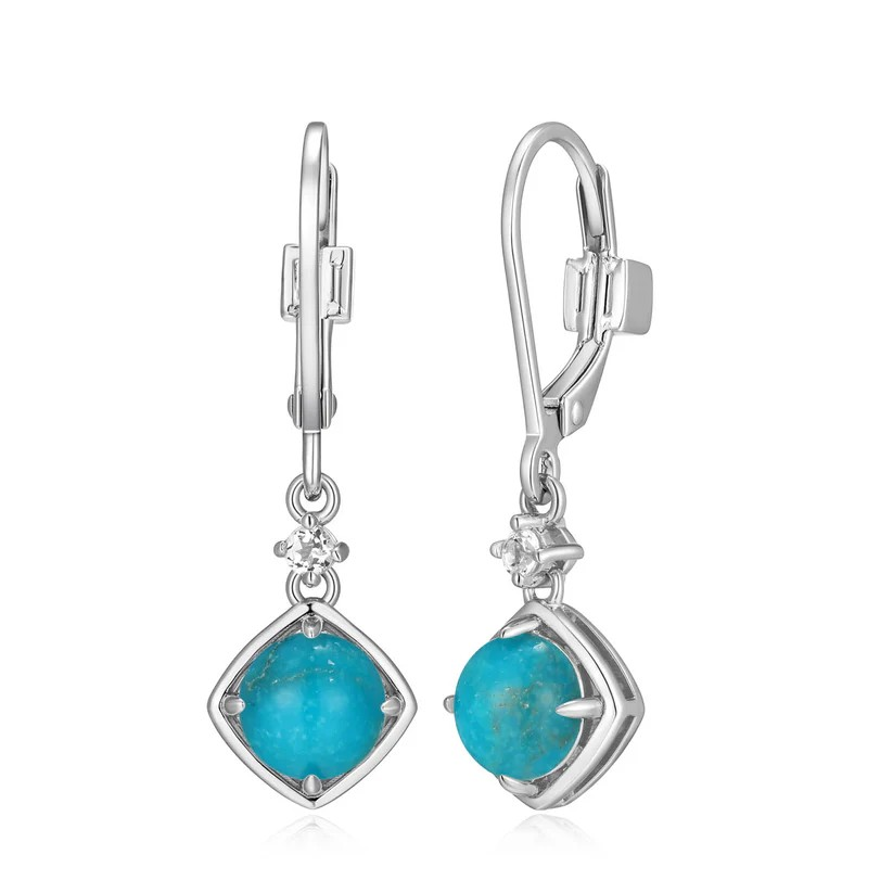 Sterling Silver Turquoise Drop Earrings
