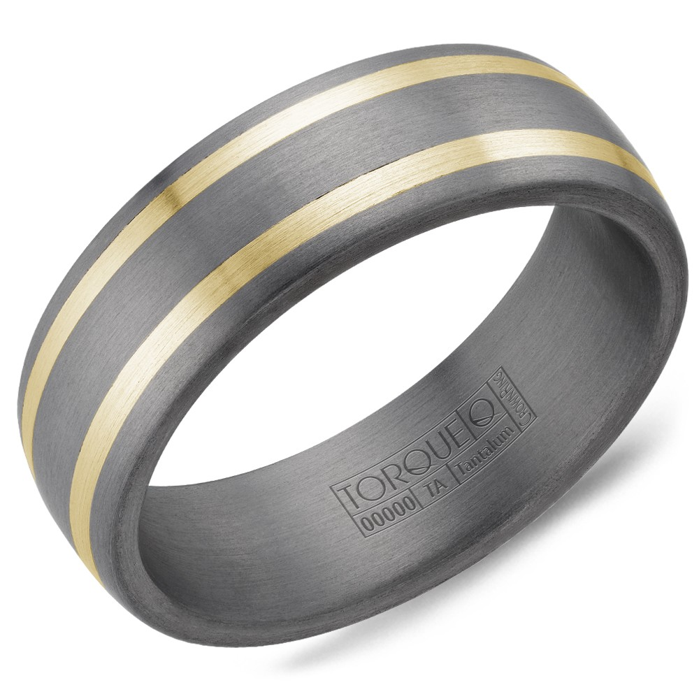 Men's Tantalum Two Tone Sandpaper 7mm Band