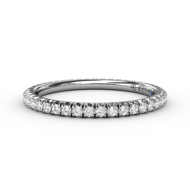 Women's 14K White Gold Diamond Prong Set Eternity Band