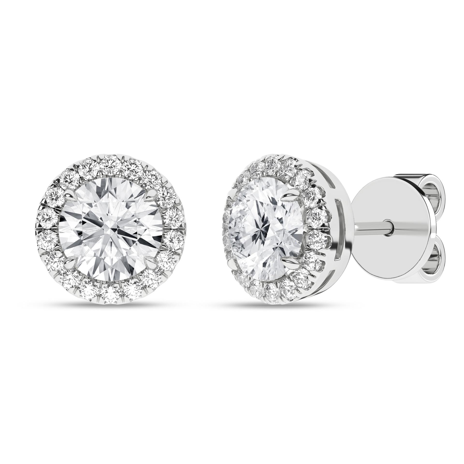 14K White Gold Lab Grown Diamond Stud Earrings