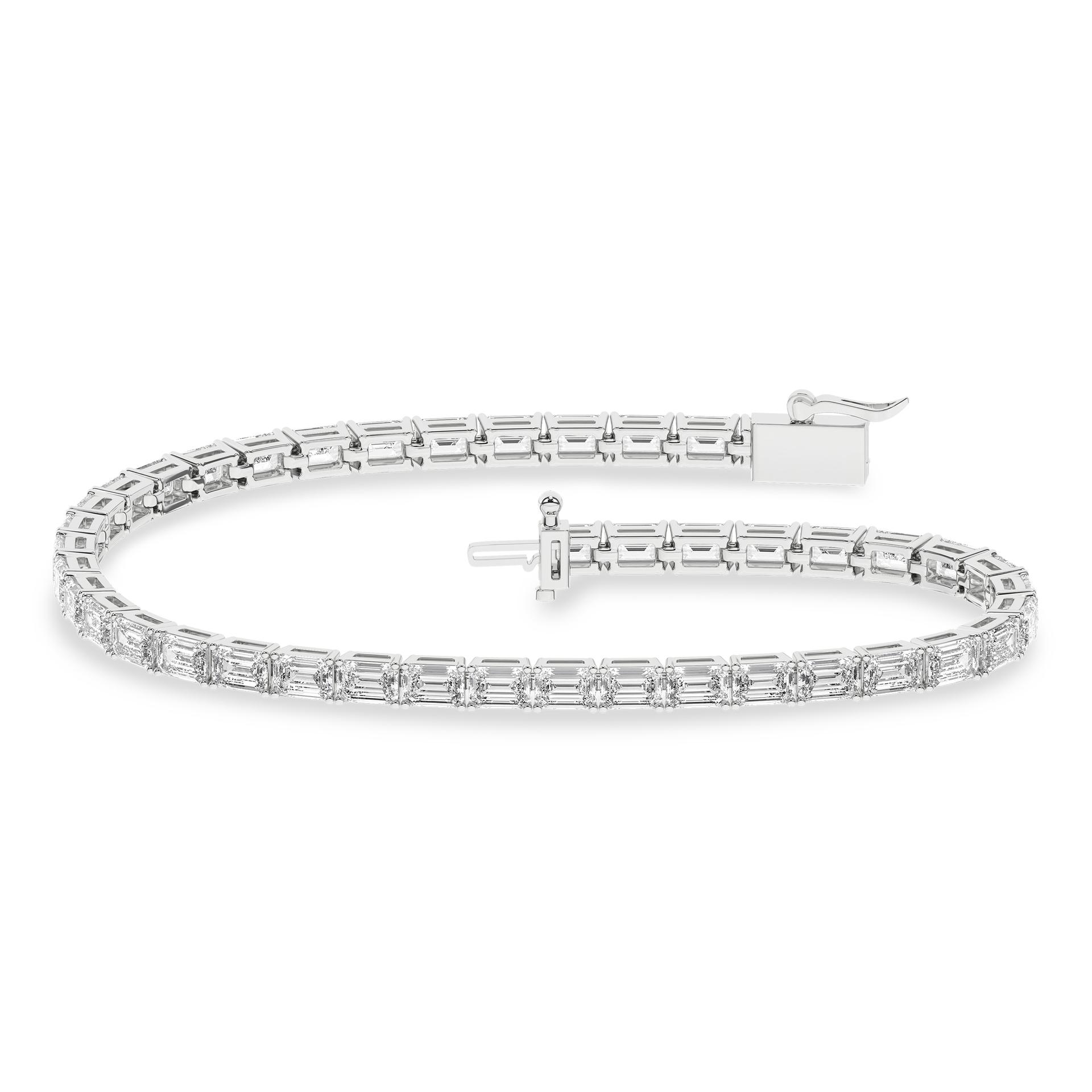 14K White Gold Lab Grown Diamond Tennis Bracelet