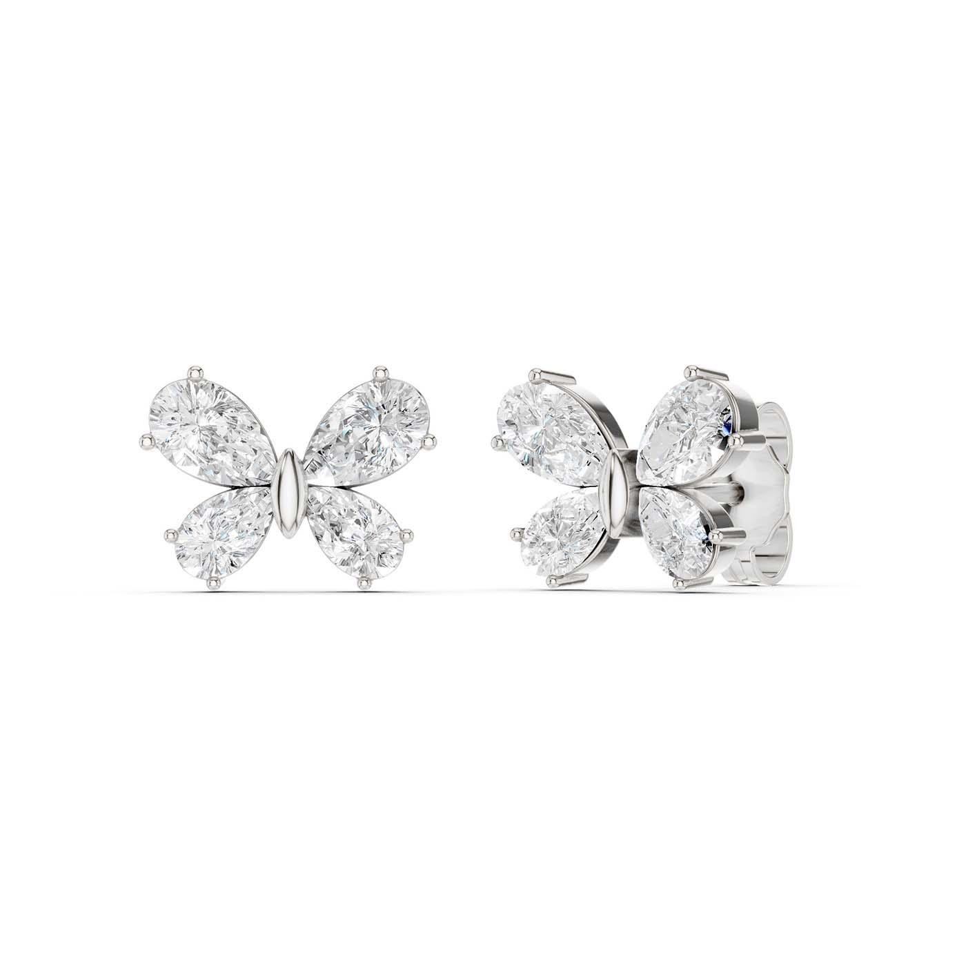 14K White Gold Lab Grown Diamond Stud Earrings