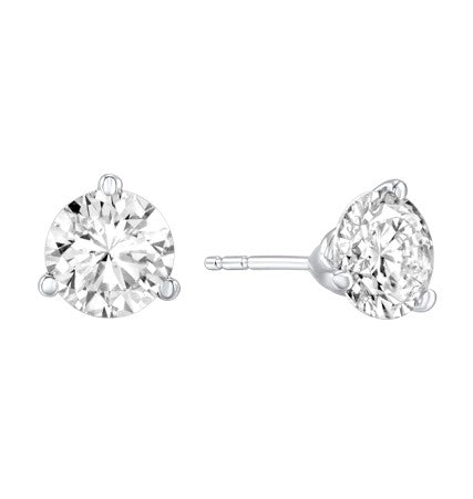14K White Gold Lab Grown Diamond Stud Earrings