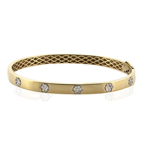 Women's 18K Two Tone Diamond Bangle Bracelet
