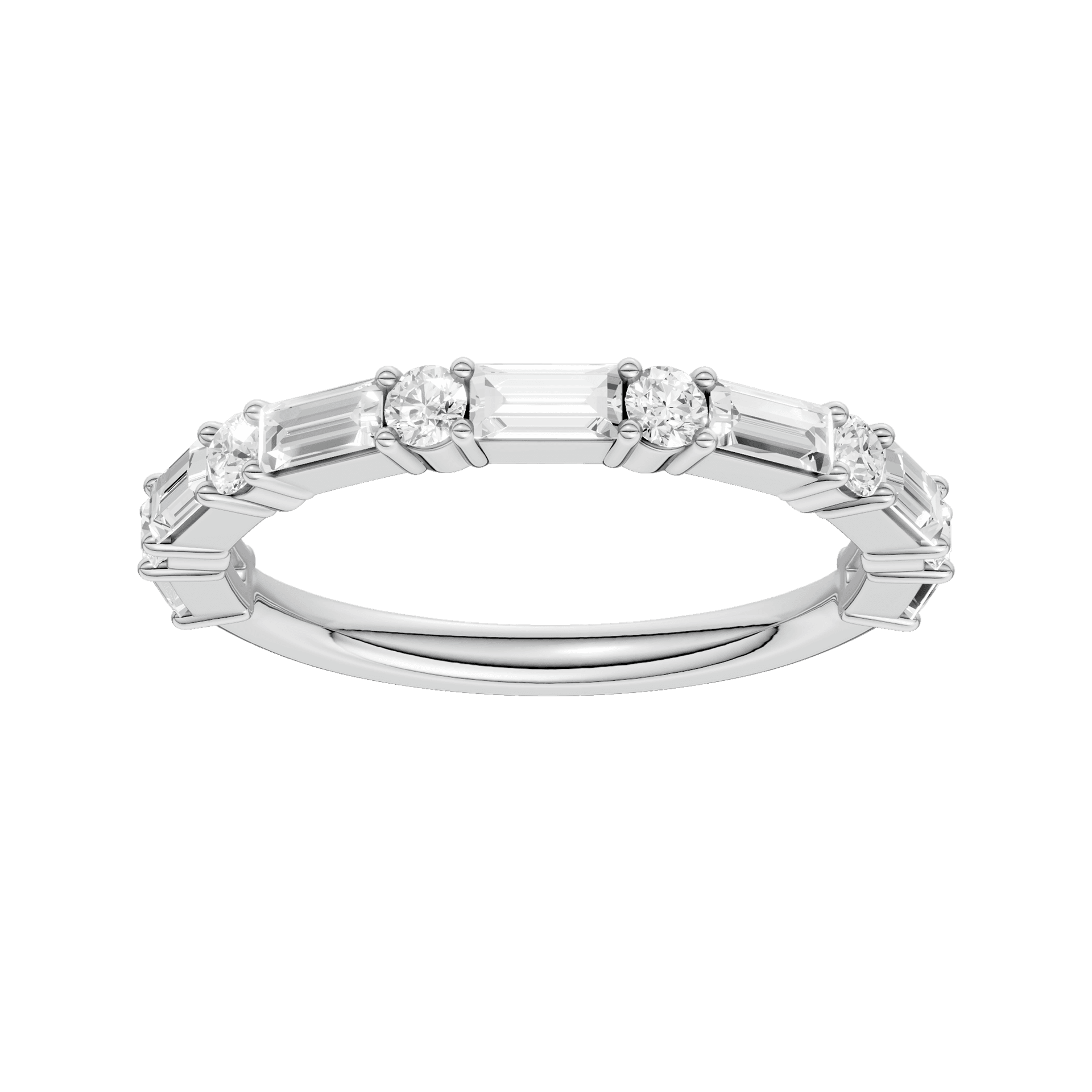 14K White Gold Lab Grown Diamond Stackable Ring
