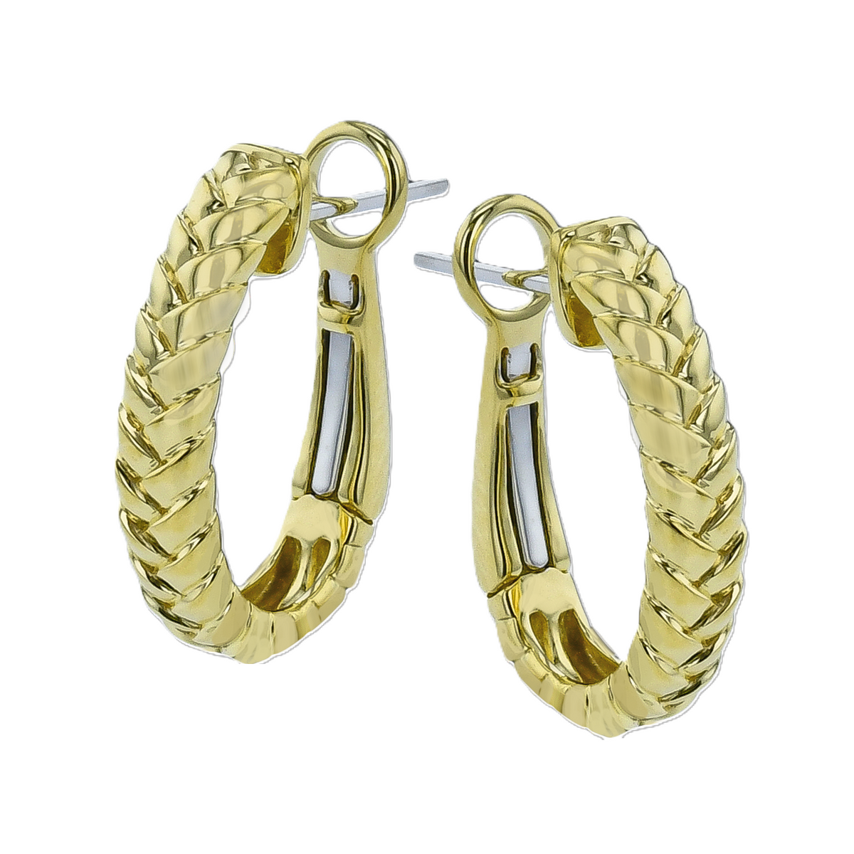 18K Yellow Gold Hoop Earrings